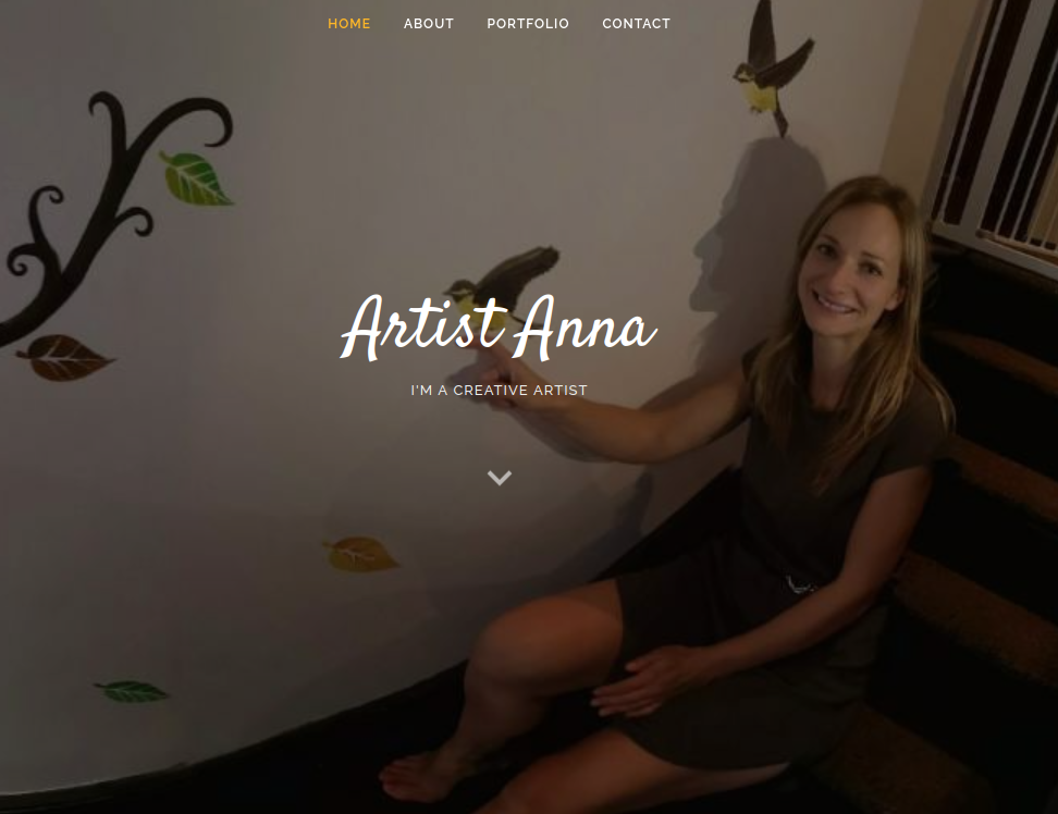 Portfolio website for Artist Anna